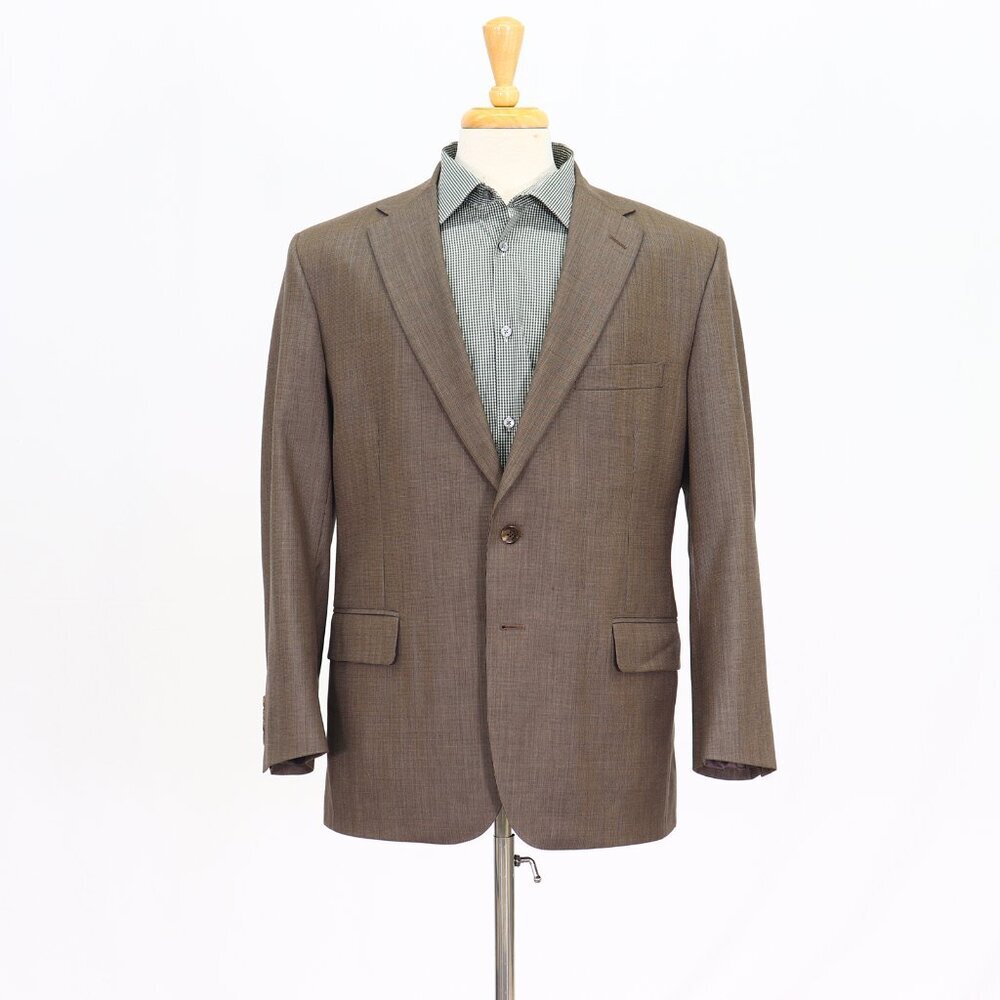 Tom James 42S Brown Solid 2-Button Sport Coat Blazer Jacket T251